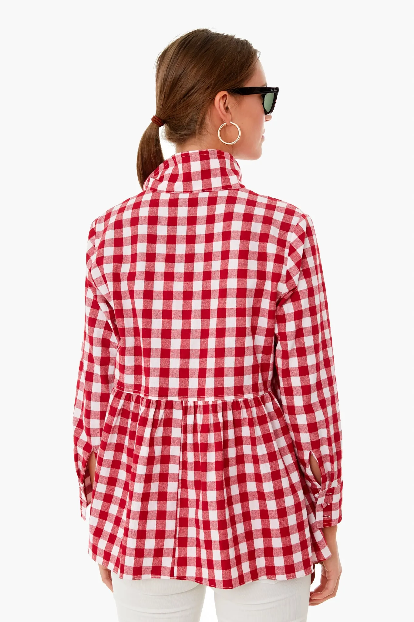 Apple Red Gingham Scarlett Button Down