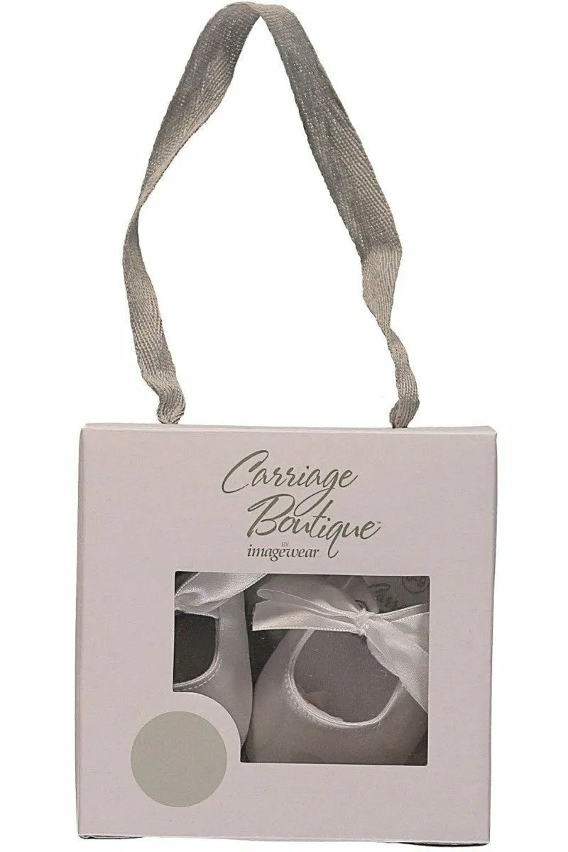 Baby Girls Baptism Shoes with Satin Bow