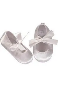 Baby Girls Baptism Shoes with Satin Bow