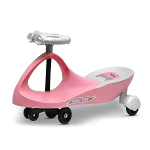 BUMTUM Baby Car, Kids Car, Swing Car for Kids, Car for Kids, Ride On for Kids, Magic Car for Kids, Push Rider Toy Car, Comfortable Seat with Backrest, 360° Rotating Steering with Music & Lights (Pink)