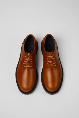 Camper Men's K10079 Dean Leather Formal Shoes Brown