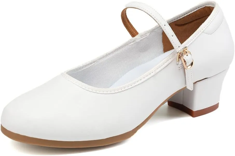 Character Shoes for Women Dance Shoes Low Heel Salsa Ballroom Tango Latin Flamenco Performance with Arch Support Dance Heels