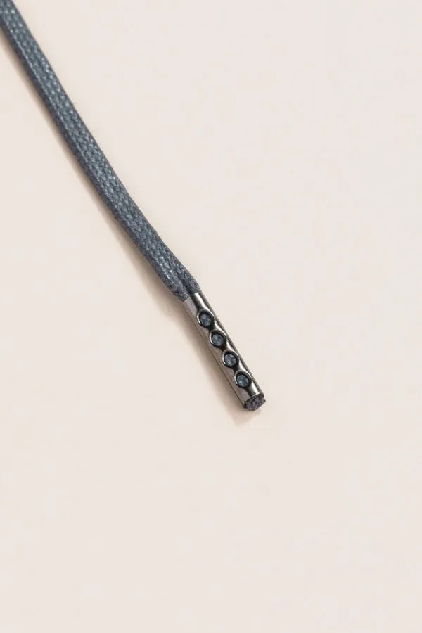 Charcoal | 4 mm Round Waxed Shoelaces