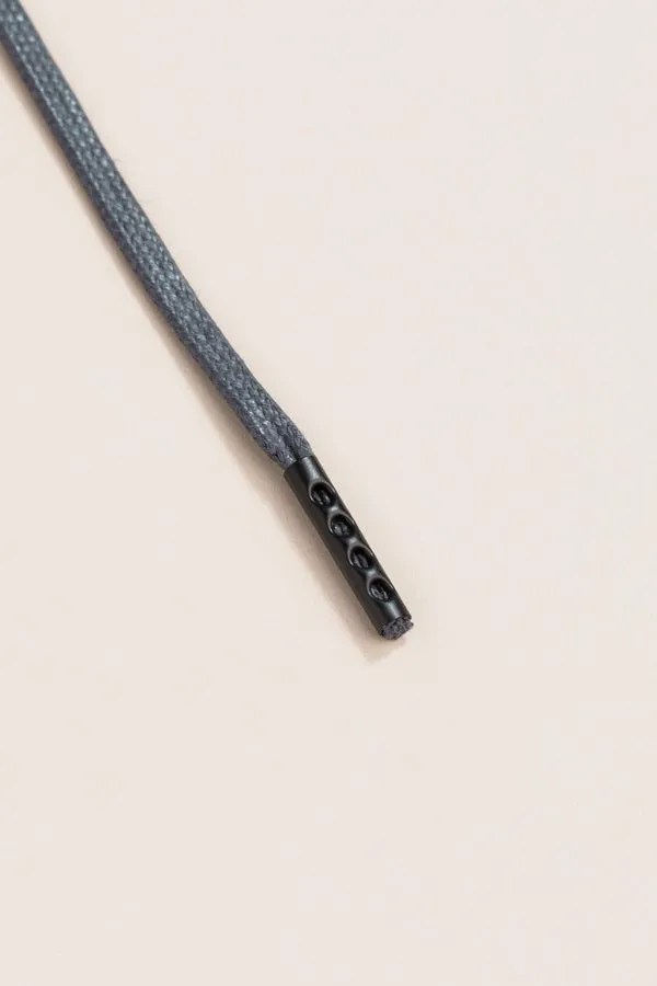 Charcoal | 4 mm Round Waxed Shoelaces