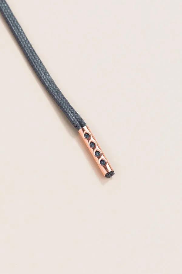 Charcoal | 4 mm Round Waxed Shoelaces
