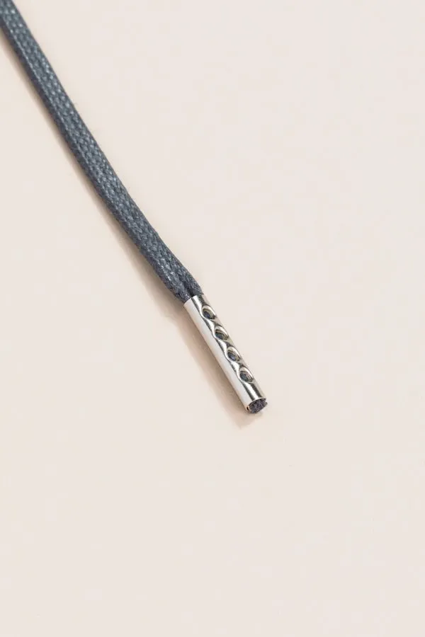 Charcoal | 4 mm Round Waxed Shoelaces