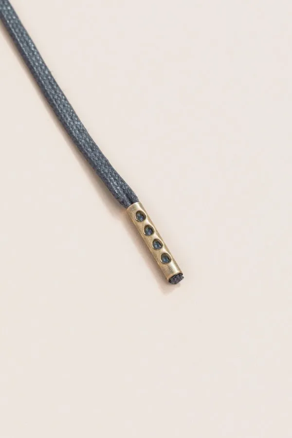 Charcoal | 4 mm Round Waxed Shoelaces