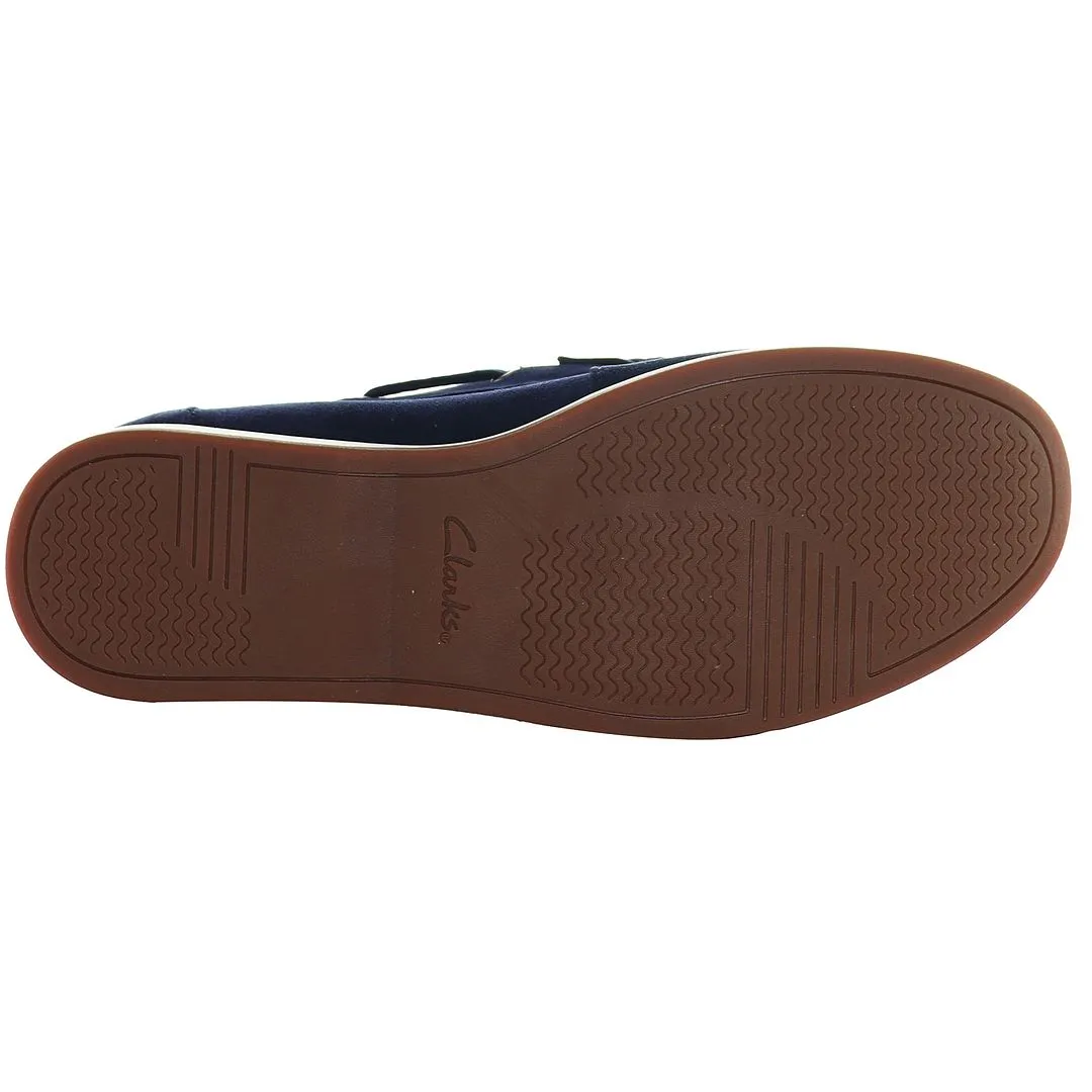 Clarks Morven Sun Heren Mens Navy Boat Shoes