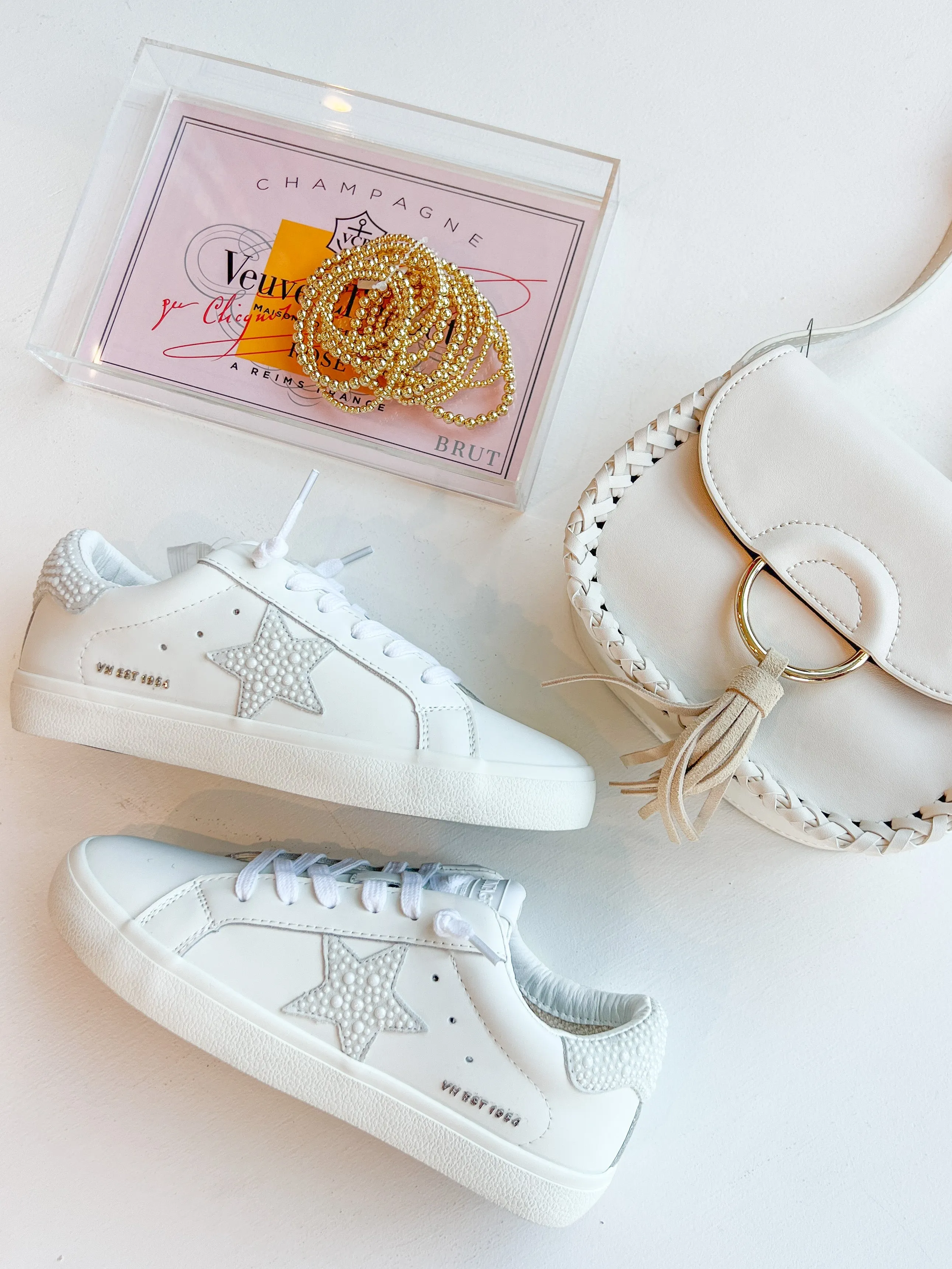 Dayna White Pearl Sneaker