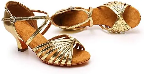 DKZSYIM Women's Latin Dance Shoes Ballroom Performance Shoes,Model NU-WZJ-CL