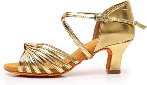 DKZSYIM Women's Latin Dance Shoes Ballroom Performance Shoes,Model NU-WZJ-CL