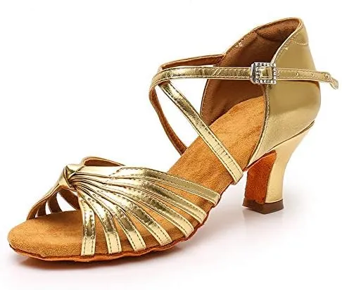 DKZSYIM Women's Latin Dance Shoes Ballroom Performance Shoes,Model NU-WZJ-CL