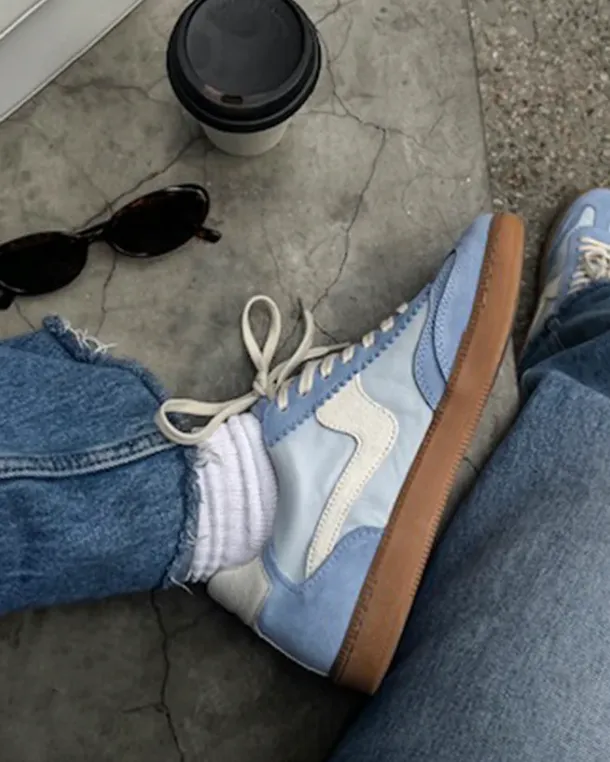 Dolce Vita Notice Sneakers - Dusty Blue Suede