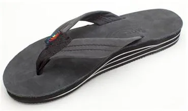 Double Layer Women's Rainbow Sandal Black