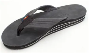 Double Layer Women's Rainbow Sandal Black