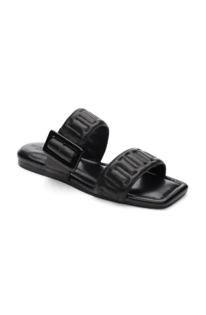 Downtown Logo Stitch Sandal in Black - Liverpool Los Angeles Style 754018