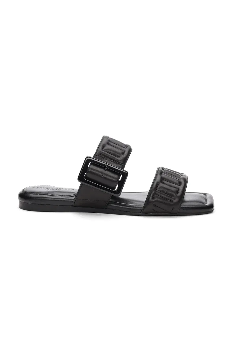 Downtown Logo Stitch Sandal in Black - Liverpool Los Angeles Style 754018
