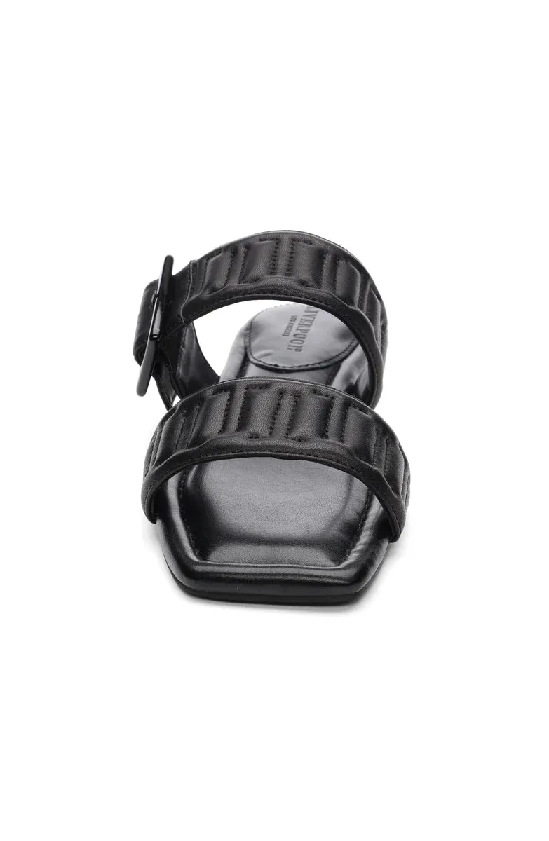 Downtown Logo Stitch Sandal in Black - Liverpool Los Angeles Style 754018
