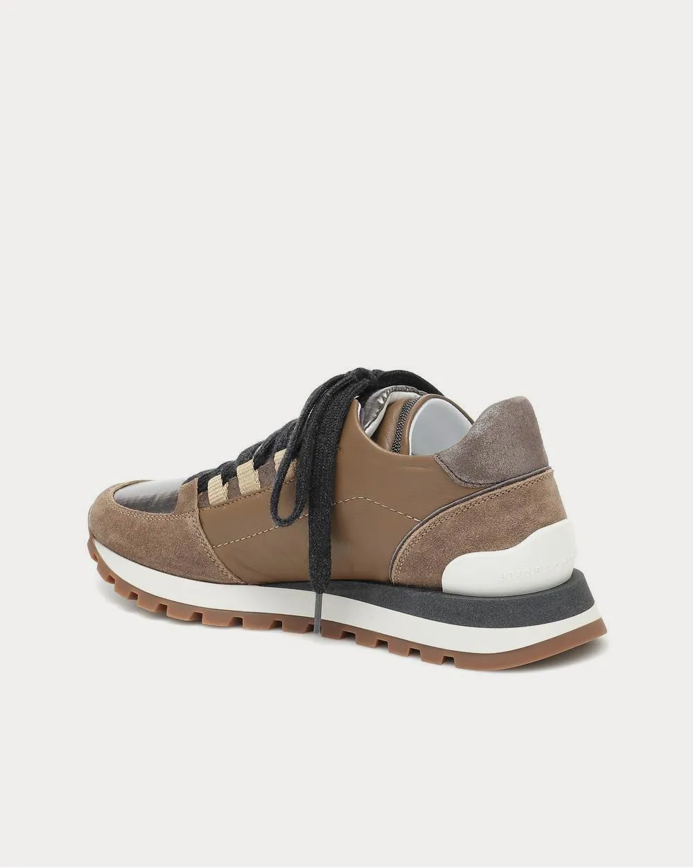 Embellished leather Brown Low Top Sneakers