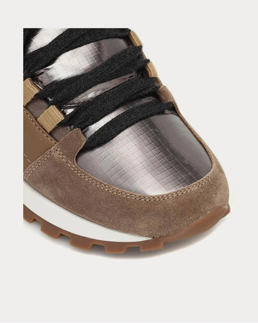 Embellished leather Brown Low Top Sneakers