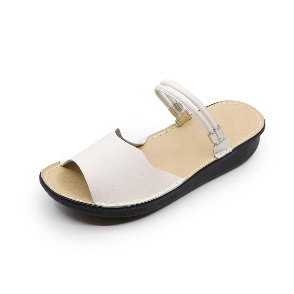 Fuuna Ivory Microfiber Real Support Sandals