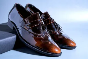 Glossy Tassel Moccasin Shoes