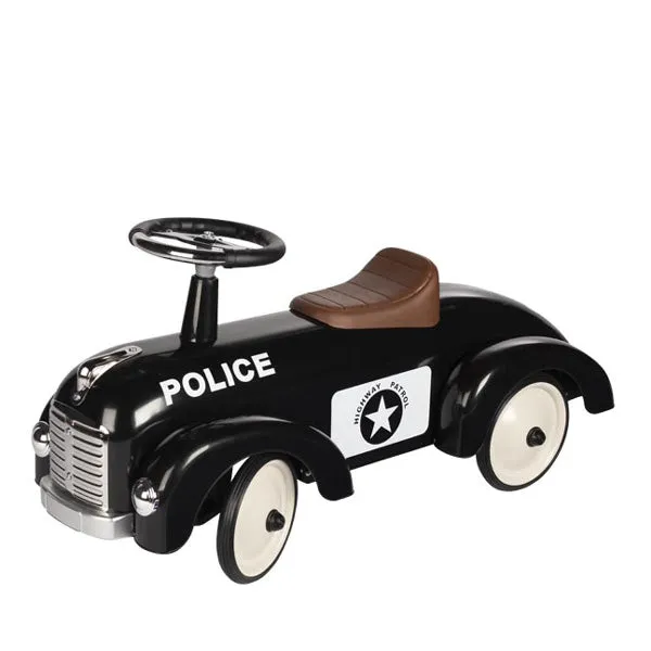 Goki Classic Ride On Metal Car - Police