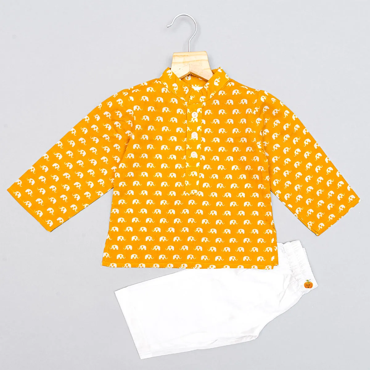 Hand Block Cotton Kurta Pajama for Boys
