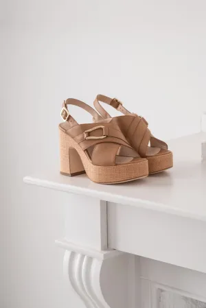 LEATHER PLATFORM HEEL PAYSON
