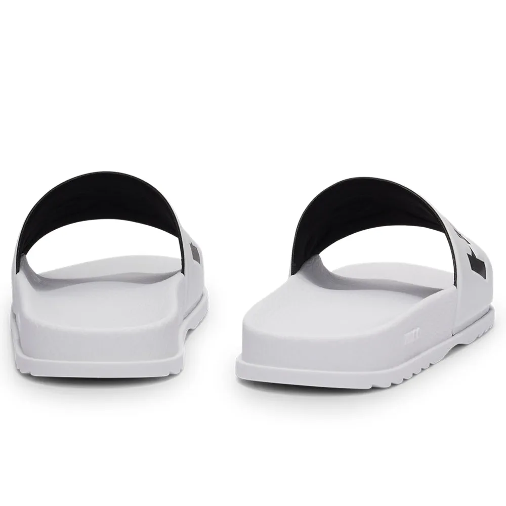 Match Slider Sandals, White