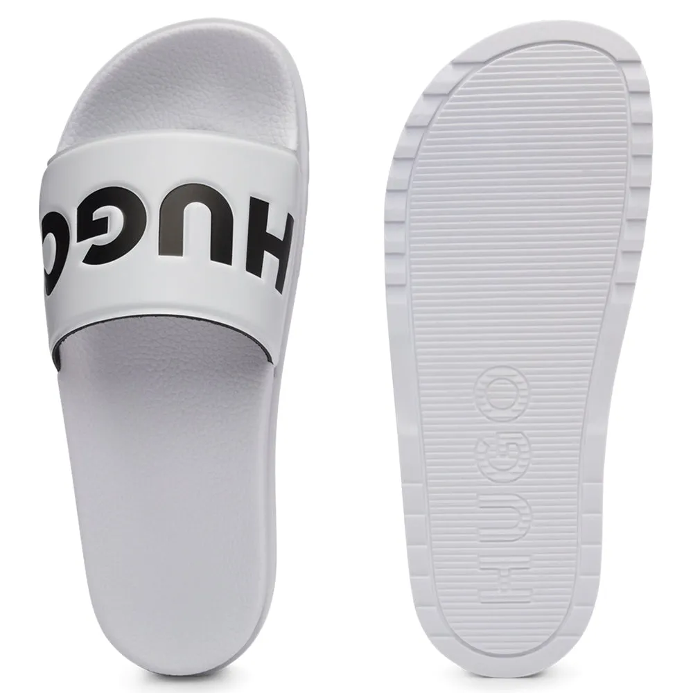 Match Slider Sandals, White