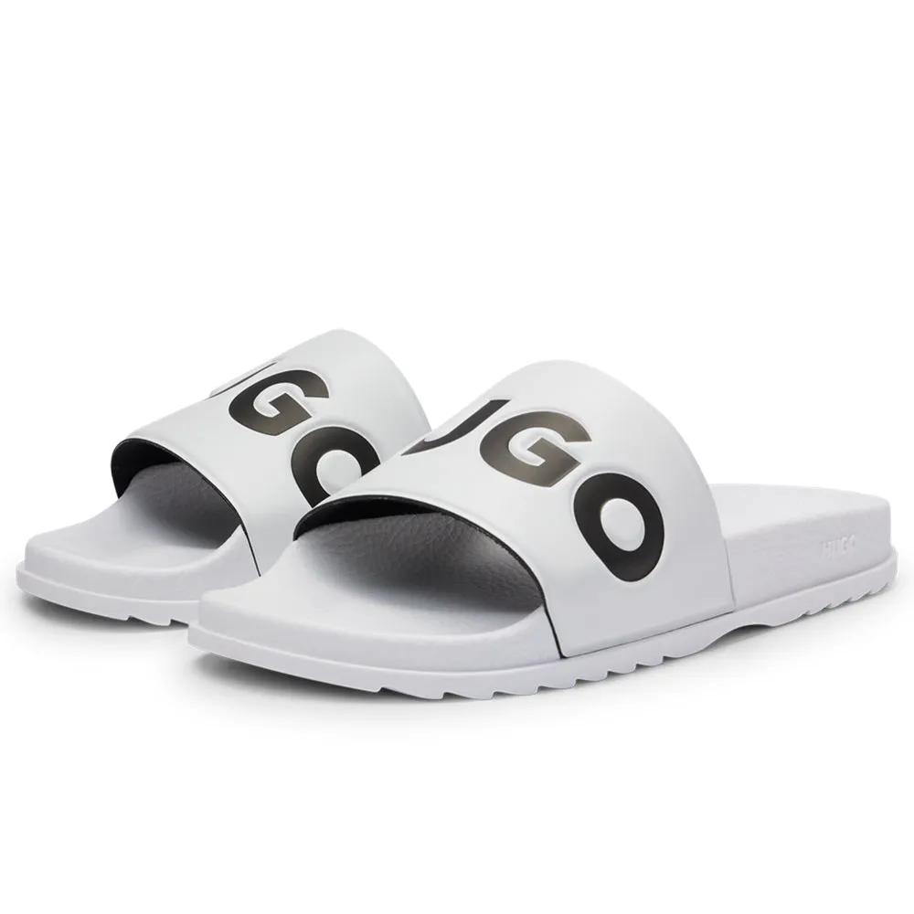 Match Slider Sandals, White