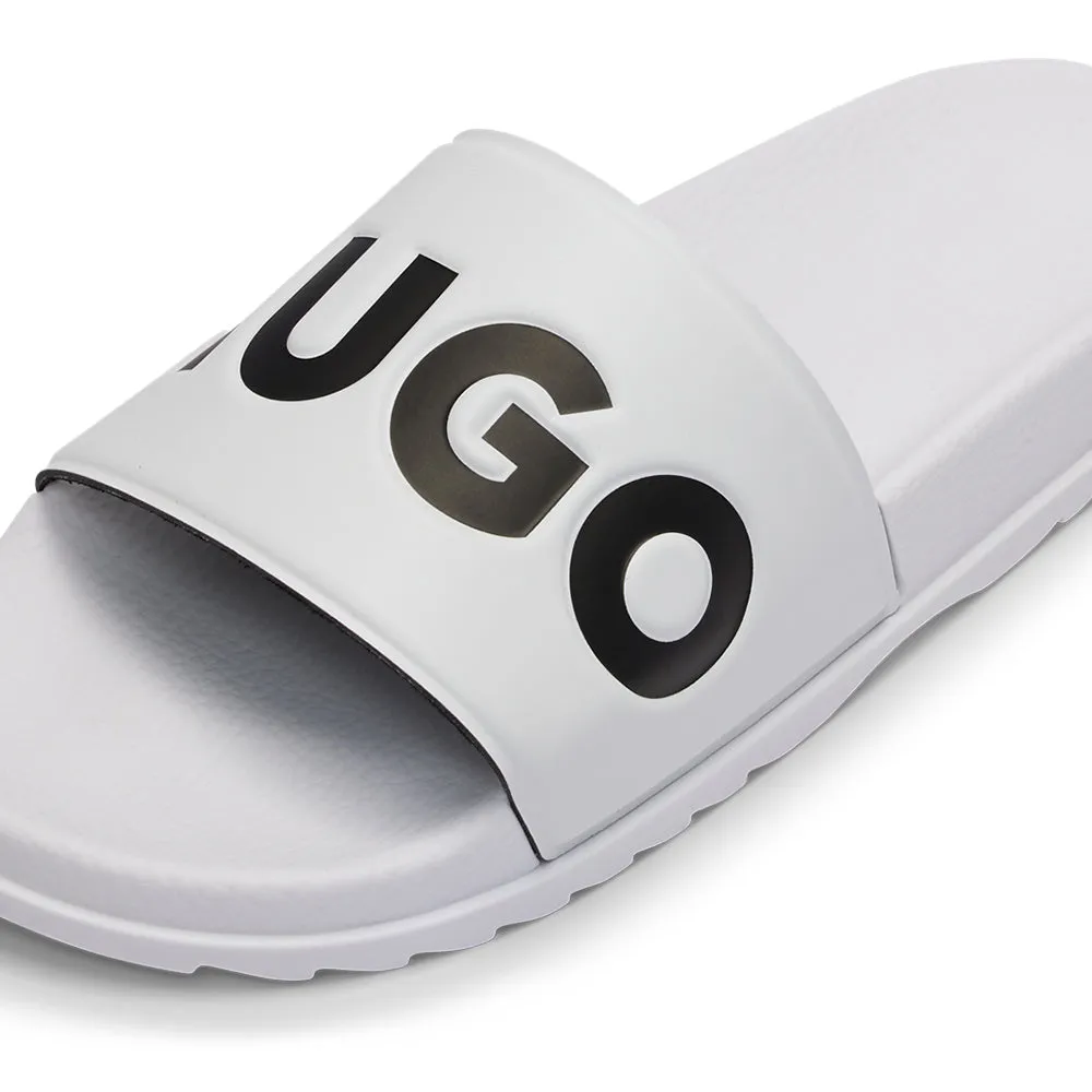 Match Slider Sandals, White