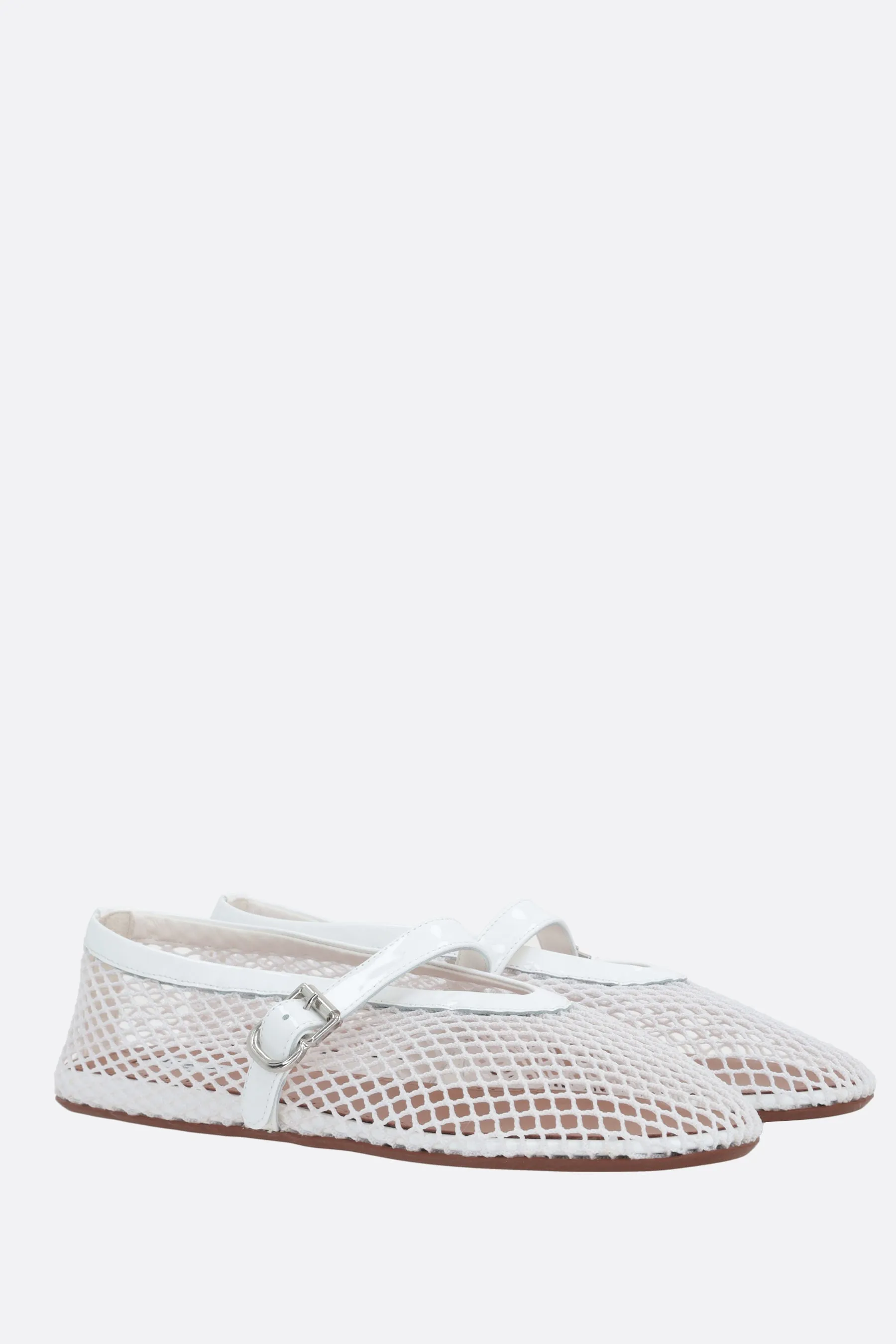 Mesh Patent Leather Ballerinas
