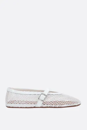 Mesh Patent Leather Ballerinas