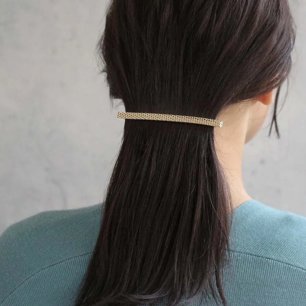 Mesh Rectangle Slim Barrette