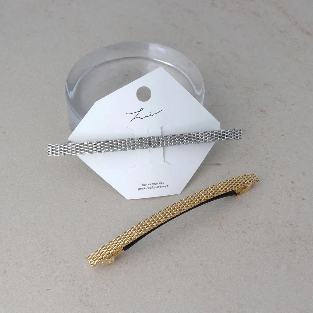Mesh Rectangle Slim Barrette