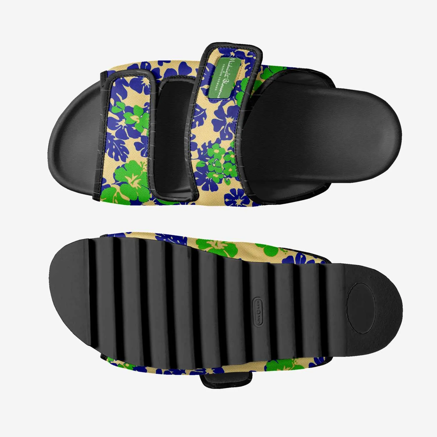 Midnight Blossoms Luxury Sandal – Italian Double Stripe Limited Edition
