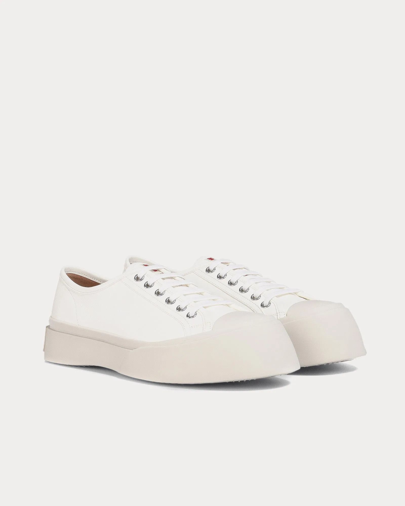 Pablo Nappa Leather White Low Top Sneakers