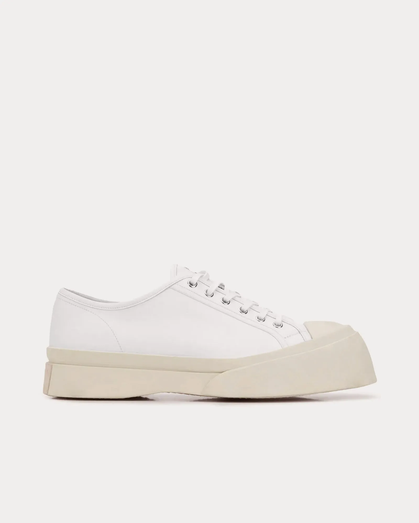 Pablo Nappa Leather White Low Top Sneakers