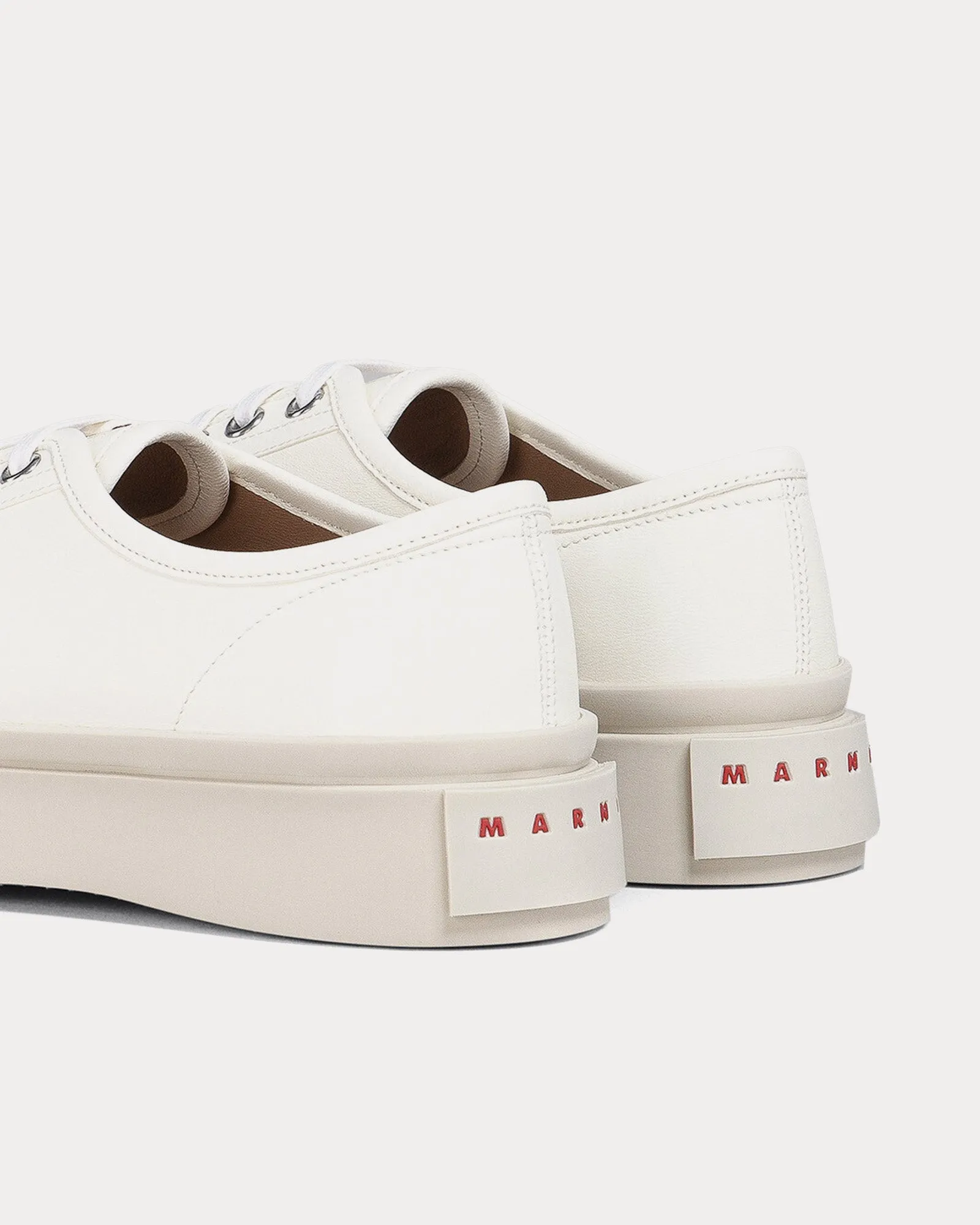 Pablo Nappa Leather White Low Top Sneakers