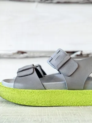 Perla   Lime Sponge Sandals - Special Price