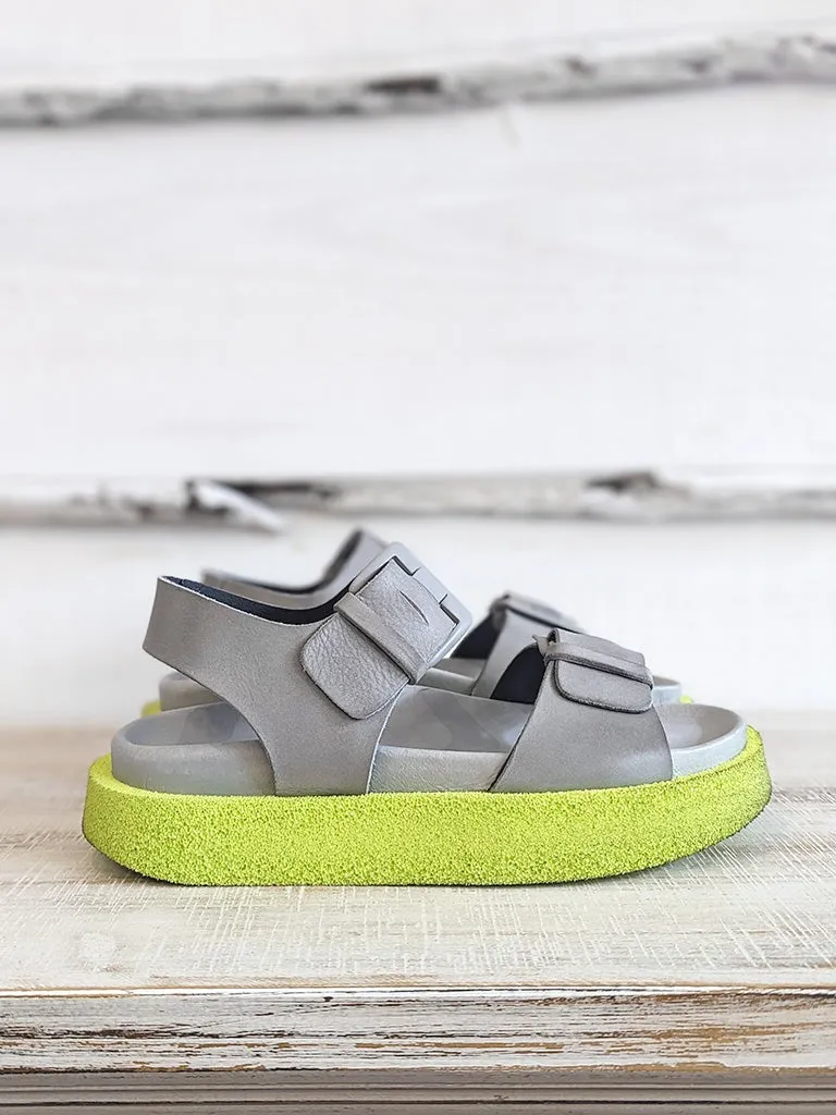 Perla   Lime Sponge Sandals - Special Price