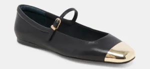 Reyes Toe Cap Black Leather