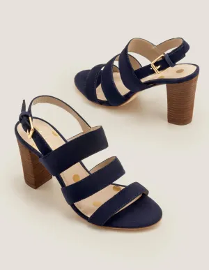 Samantha Heeled Sandals-Navy