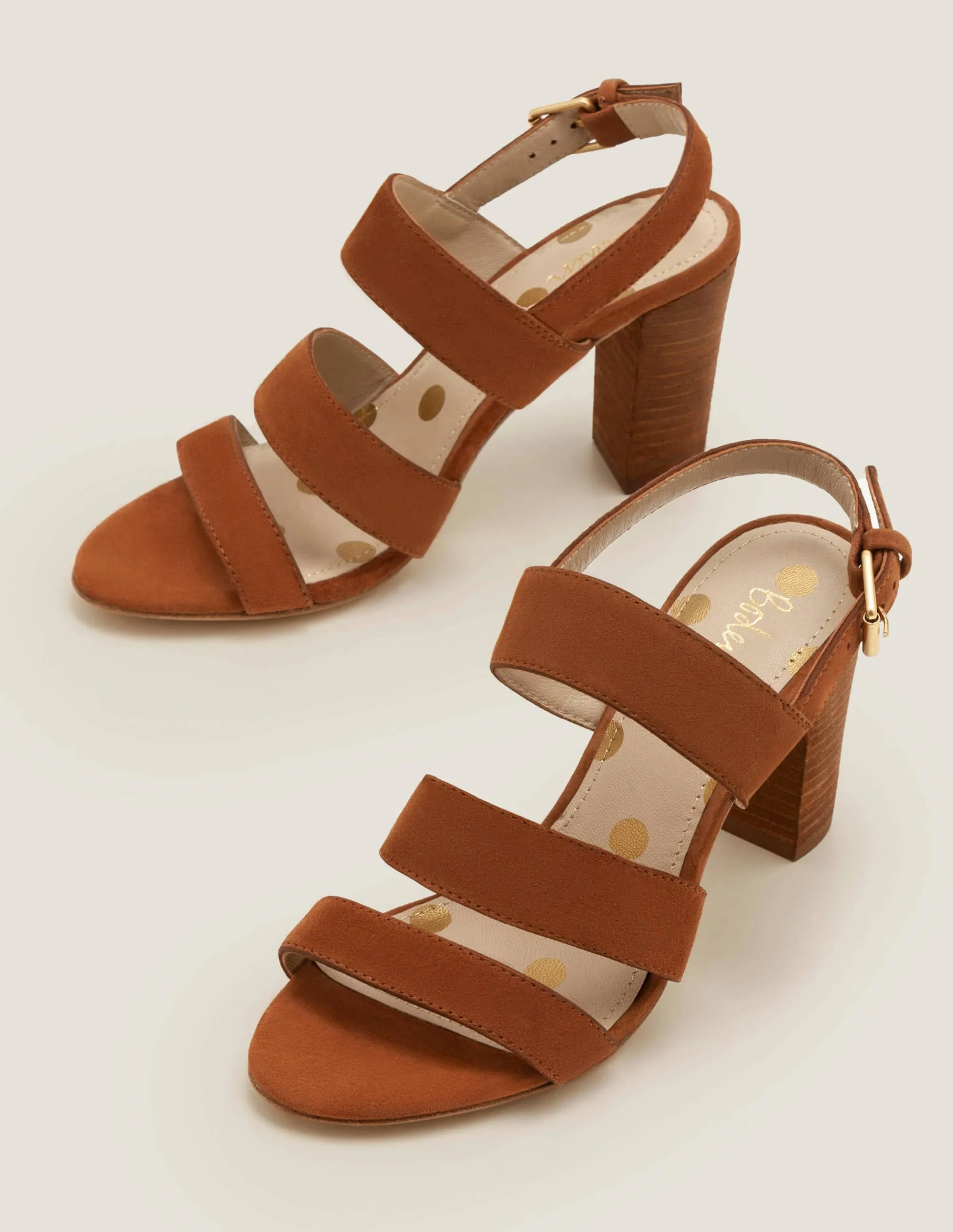 Samantha Heeled Sandals-Tan