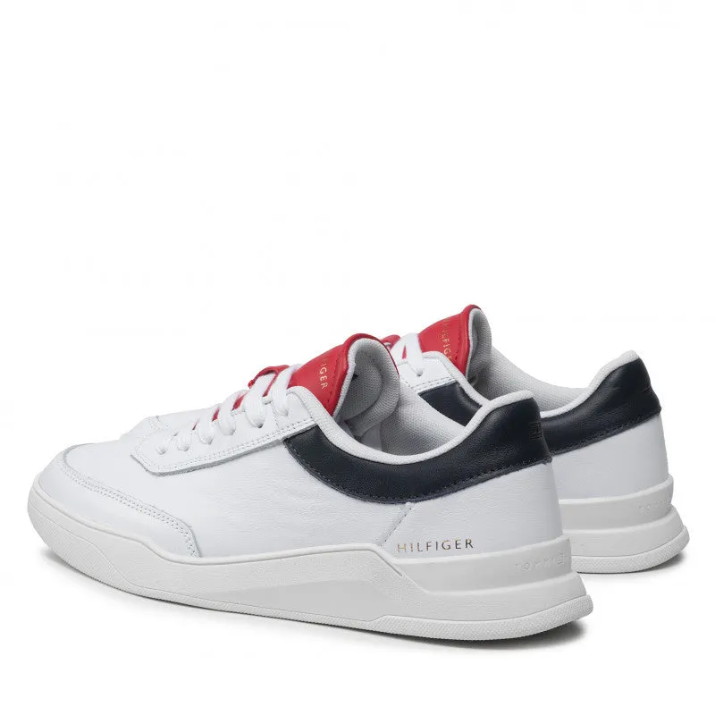 Scarpe Uomo TOMMY HILFIGER Sneakers linea Elevated in Pelle Bianca