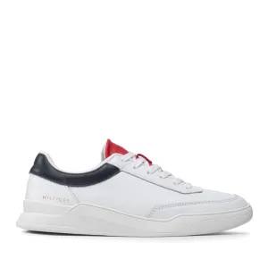 Scarpe Uomo TOMMY HILFIGER Sneakers linea Elevated in Pelle Bianca