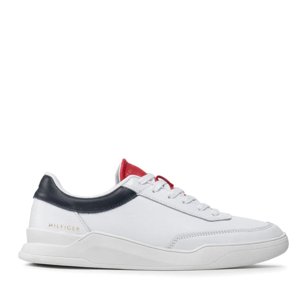 Scarpe Uomo TOMMY HILFIGER Sneakers linea Elevated in Pelle Bianca