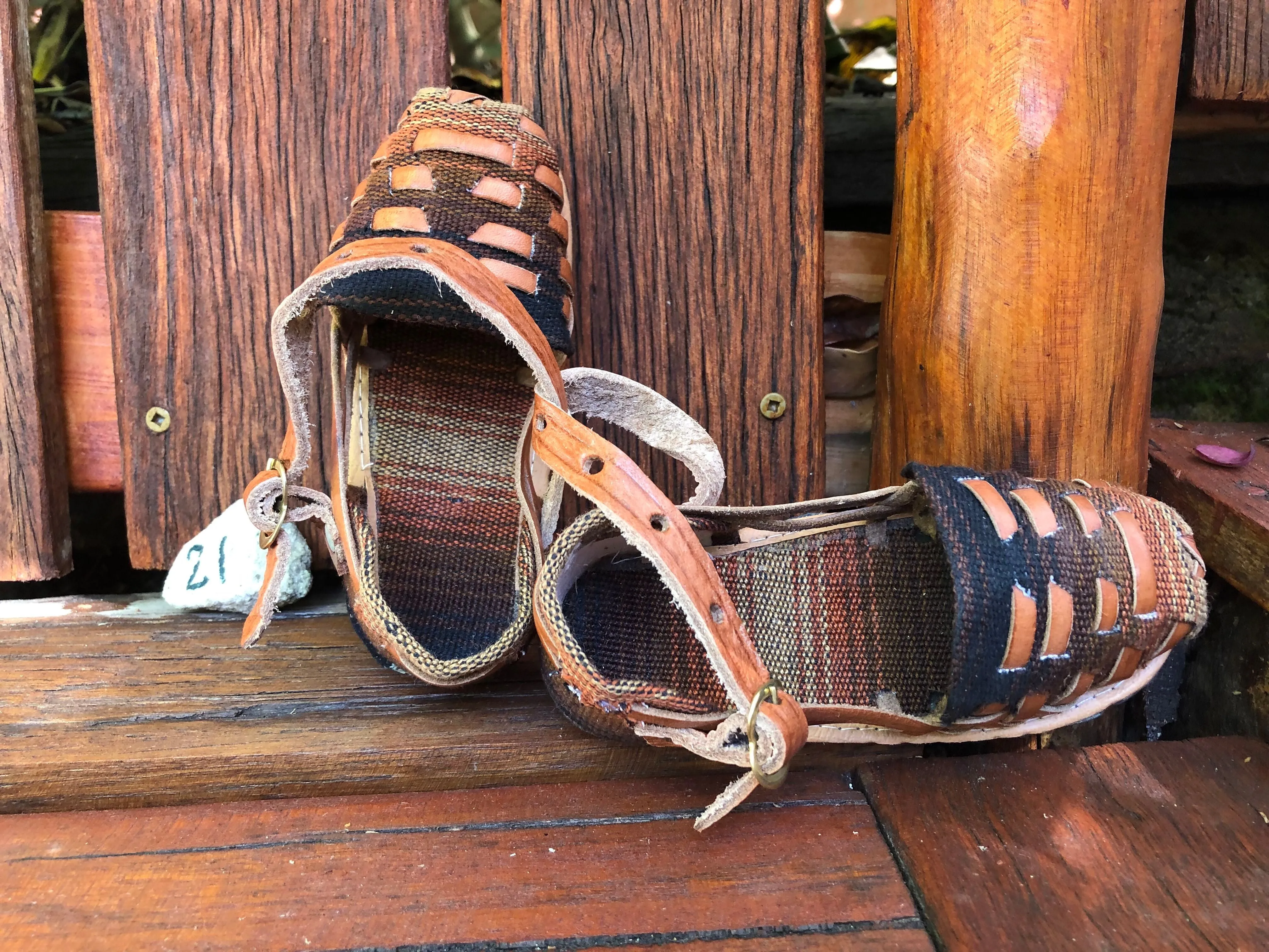 Size 21 Kid's Huarache Sandals - Brown